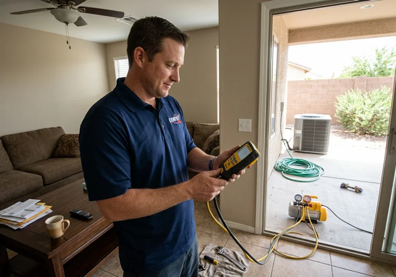 Micron gauge reading during mini split evacuation before charging