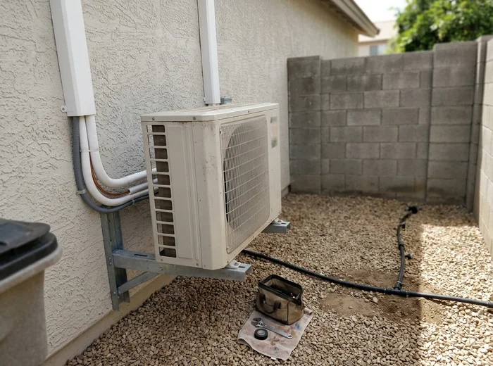 Multi-zone outdoor condenser with neatly routed line sets