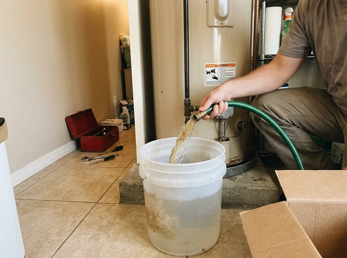 Sediment flushing from a water heater drain valve